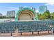 Outdoor amphitheater with stadium seating and scenic city views in the background at 155 S Court Ave # 1909, Orlando, FL 32801
