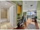 Modern office space in condominium with hardwood floors and city views at 155 S Court Ave # 1909, Orlando, FL 32801
