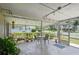 Relaxing screened-in patio with a dining table, chairs, and potted plants for outdoor enjoyment at 1748 Harvest Cv, Winter Park, FL 32792