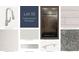 Selection of new home finishings including Arbor Brushed faucet, North Point Espresso cabinets, and Blanco Maple countertop at 2631 Great Heron Ave, St Cloud, FL 34773
