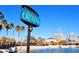 The sign says 'Welcome to Downtown Orlando', and the buildings are reflected in the lake at 338 E Anderson St, Orlando, FL 32801