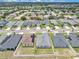 An aerial view showcasing a well-planned community with neatly arranged homes and green spaces at 4270 Swan St, Haines City, FL 33844