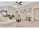 Large open living room featuring a fireplace, comfortable seating and neutral colors at 4270 Swan St, Haines City, FL 33844