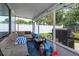 Relaxing covered patio with comfortable seating and outdoor decor, perfect for entertaining or unwinding at 11435 Aries Dr, Orlando, FL 32837
