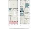 Detailed floorplan showcasing the layout of both floors, including room dimensions and locations of key areas at 1997 Standing Rock Cir, Oakland, FL 34787