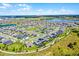 Aerial view showcasing a Primary-planned community with lake views, walking trails, and beautiful homes at 2223 Blue Salvia St, Clermont, FL 34711
