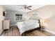 Bedroom featuring ceiling fan and natural light from the window, offering a calm atmosphere at 244 Angeles Rd, Debary, FL 32713