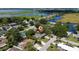 Aerial shot showing property location in a neighborhood with proximity to the lake at 7 Westchester Dr, Kissimmee, FL 34744