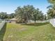 Large backyard with lush green grass and a tree at 10247 Mason Loop, Clermont, FL 34711