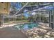 Sparkling screened pool in lanai with concrete surround, access to lush backyard, perfect for outdoor relaxation and entertaining at 107 Wayland Cir, Longwood, FL 32779