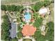 An aerial view of the community pool, spa, and amenities at 112 Cordova Ave, Davenport, FL 33897