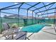Inviting screened-in pool area, perfect for relaxation and entertainment, featuring lounge chairs and a serene atmosphere at 112 Cordova Ave, Davenport, FL 33897