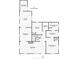 Detailed floor plan showcasing the layout of the first floor including kitchen, bedroom, and living room dimensions at 141 S Central Ave, Apopka, FL 32703