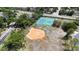 Aerial view of well-maintained community tennis courts, perfect for recreational enjoyment at 208 Frinton Cv, Longwood, FL 32779
