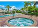 Relaxing jacuzzi area with bubbling water, surrounded by palm trees, perfect for unwinding at 4013 Breakview Dr # A407, Orlando, FL 32819