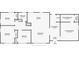 Detailed floor plan showcasing layout of bedrooms, bathrooms, kitchen, living room, and primary bedroom with closet at 606 Faber Dr, Orlando, FL 32822