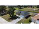 Aerial view of house showing the location on the street near a canal at 6741 Heavitree Dr, Sebring, FL 33876