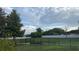 View of backyard including pond and wrought iron fencing in a well maintained lawn at 8532 Bay Springs Dr, Orlando, FL 32819