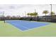Outdoor tennis court surrounded by lush landscaping and well-maintained grounds at 1438 Ridgeback Ln, Apopka, FL 32703