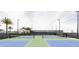 Well-maintained tennis court with lush landscaping around the perimeter at 1664 Crowncrest Dr, Apopka, FL 32703