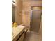 Small bathroom with tiled floors and shower at 25306 Northlake Dr # 25306, Sanford, FL 32773