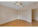 Bedroom with closet and a view to the attached bathroom at 2714 Moncayo Ave, The Villages, FL 32162