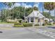 Charming community entrance with manicured landscaping, guard house, and clear signage at 2714 Moncayo Ave, The Villages, FL 32162