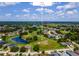 Overhead view of a beautiful golf course and residential area at 3041 Boating Blvd, Kissimmee, FL 34746