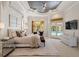 Light and airy main bedroom with pool view and custom ceiling at 3512 Legacy Hills Ct, Longwood, FL 32779