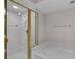 Bathroom interior featuring a glass shower and soaking tub at 6955 Della Dr # 41, Orlando, FL 32819