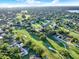 Panoramic aerial shot of a residential area interwoven with a verdant golf course and picturesque landscape at 6969 Edgeworth Dr, Orlando, FL 32819