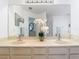 Bathroom with double sinks, a large mirror, and a decorative plant, for a welcoming space at 7323 Cypress Grove Rd # 87, Orlando, FL 32819
