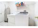 Bright laundry room with modern washer and dryer, sink, and ample storage space at 7323 Cypress Grove Rd # 87, Orlando, FL 32819