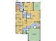 Detailed floor plan layout showcasing the bedrooms, bathrooms, kitchen, Gathering room, and lanai at 9356 St Therese St, Groveland, FL 34736