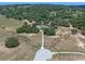 Aerial view of the estate with a long driveway and serene natural surroundings at 20199 Sweetwood Ln, Clermont, FL 34715