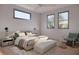 Modern bedroom with a neutral color palette, contemporary furnishings, and lots of natural light at 213 Breezeway Dr, Davenport, FL 33897