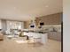Open-concept area with modern kitchen, comfortable living space, and stylish pendant lighting at 213 Breezeway Dr, Davenport, FL 33897