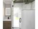 Modern bathroom with a glass shower, rain shower head, sleek vanity, and stylish LED mirror at 226 Selkirk Way, Longwood, FL 32779