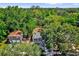 Aerial view of a quaint home surrounded by lush trees, showcasing its serene and private setting at 900 Citrus St, Orlando, FL 32805