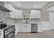 Stylish kitchen features white cabinets, modern appliances, and a patterned backsplash at 900 Citrus St, Orlando, FL 32805