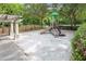 Community playground area with slide, benches, and shade at 1038 Waterside Dr, Celebration, FL 34747