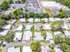 Aerial view of the mobile home community, showing many homes and tree coverage at 200 Palm Meadows Dr, Eustis, FL 32726