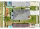 Aerial view of a single-Gathering home with a fenced backyard and covered patio at 204 Bay Meadow Dr, Kissimmee, FL 34746