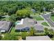 An aerial view of the home showcasing the swimming pool and treelined backyard at 2106 Tuscarora Trl, Maitland, FL 32751