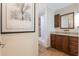 The bathroom vanity offers generous storage space and a granite countertop at 2106 Tuscarora Trl, Maitland, FL 32751