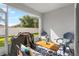 Relaxing screened lanai with comfortable seating and view of the fenced backyard at 281 Primrose Dr, Davenport, FL 33837