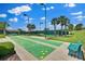 Enjoy a fun game of shuffleboard on this well-maintained outdoor court with seating and lush landscaping at 3677 Serena Ln, Clermont, FL 34711