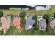 An aerial shot showing the backyards, pools and waterways of residences in this beautiful community at 6161 Blakeford Dr, Windermere, FL 34786
