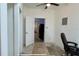 Office featuring a ceiling fan in need of flooring at 714 Herbert St, Port Orange, FL 32129