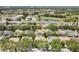 Enjoy neighborhood living in this aerial view of a community near local shopping and a scenic pond at 7900 Saint Giles Pl, Orlando, FL 32835
